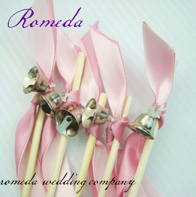 New Arrived Pink Ribbon Stick Wand Wedding Favor Ribbon Sticks Wedding  Tassel(50Pieces/Lot) Event Party Supplies Wedding
